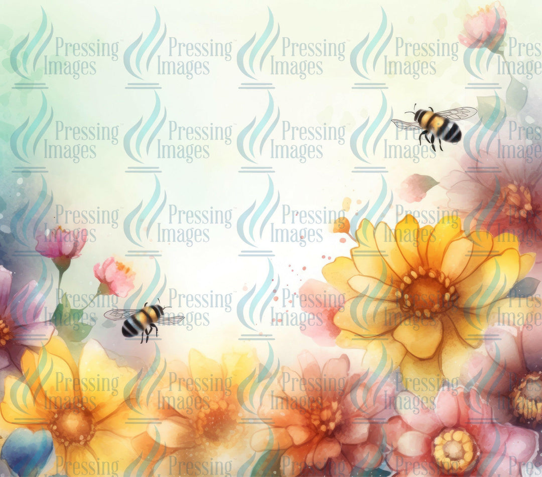 15007 Flowers and Bees Tumbler Wrap.