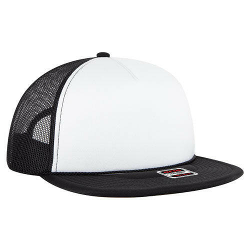Foam front flat brim trucker hat - Pressing Images