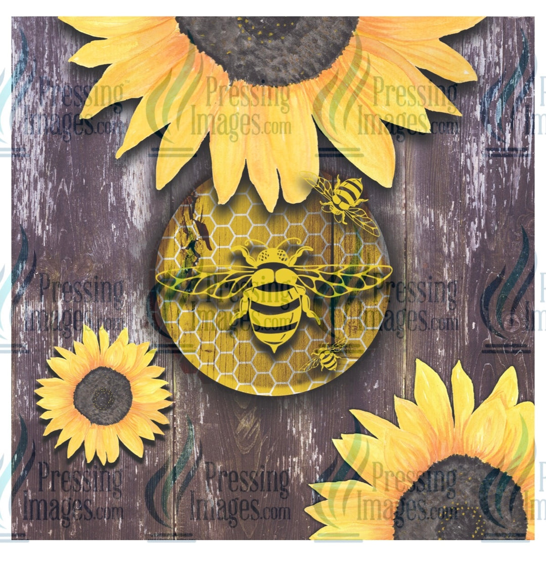 8157 bee and sunflower tumbler wrap