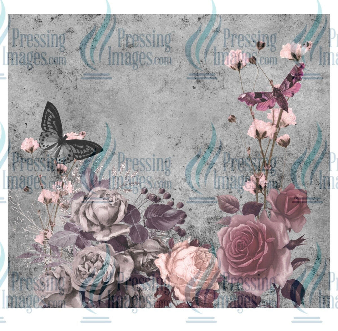 8144 Floral tumbler wrap.