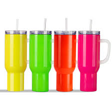 40oz Neon sublimation tumbler