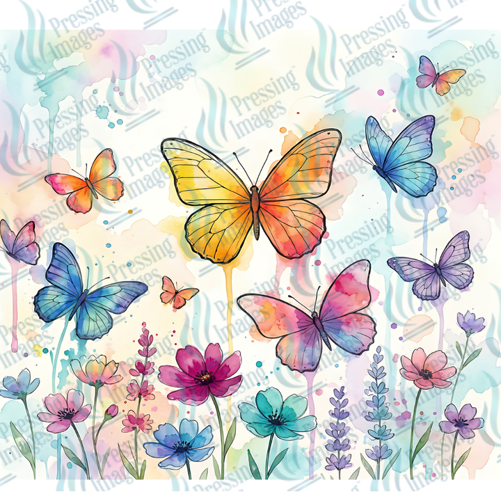 Watercolour Butterfly — detail view — Pressing Images Canada