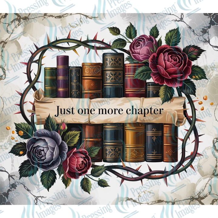 Just One More Chapter — detail view — Pressing Images Canada