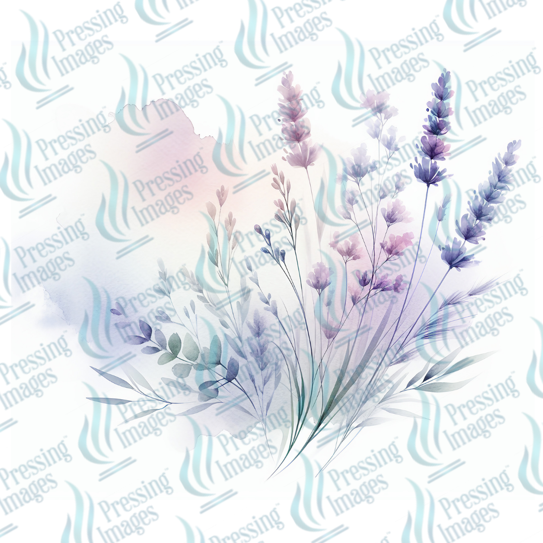 Lilac Watercolour — detail view — Pressing Images Canada