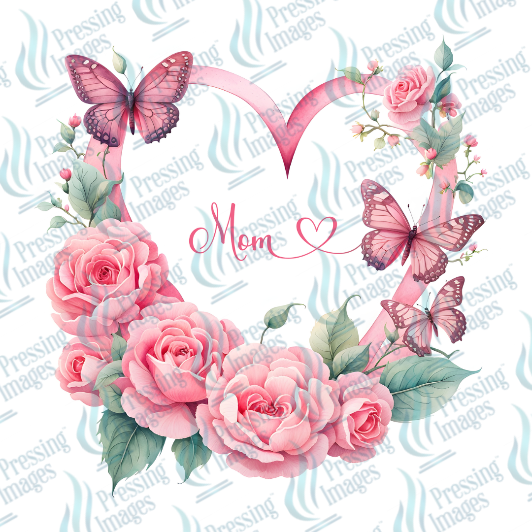 15030 Pink Floral Butterfly