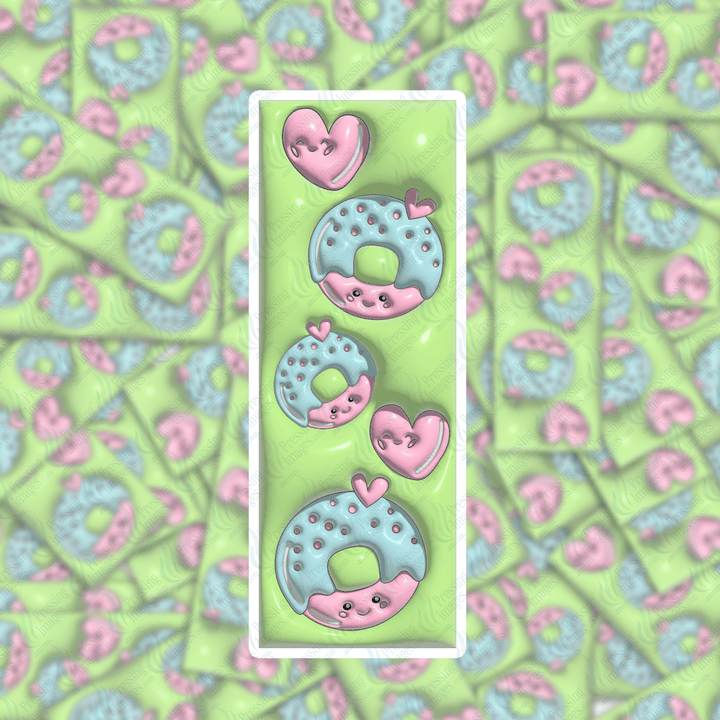 PI 0403 Puffy Donut Bookmark Decal & Acrylic Blank - Pressing Images