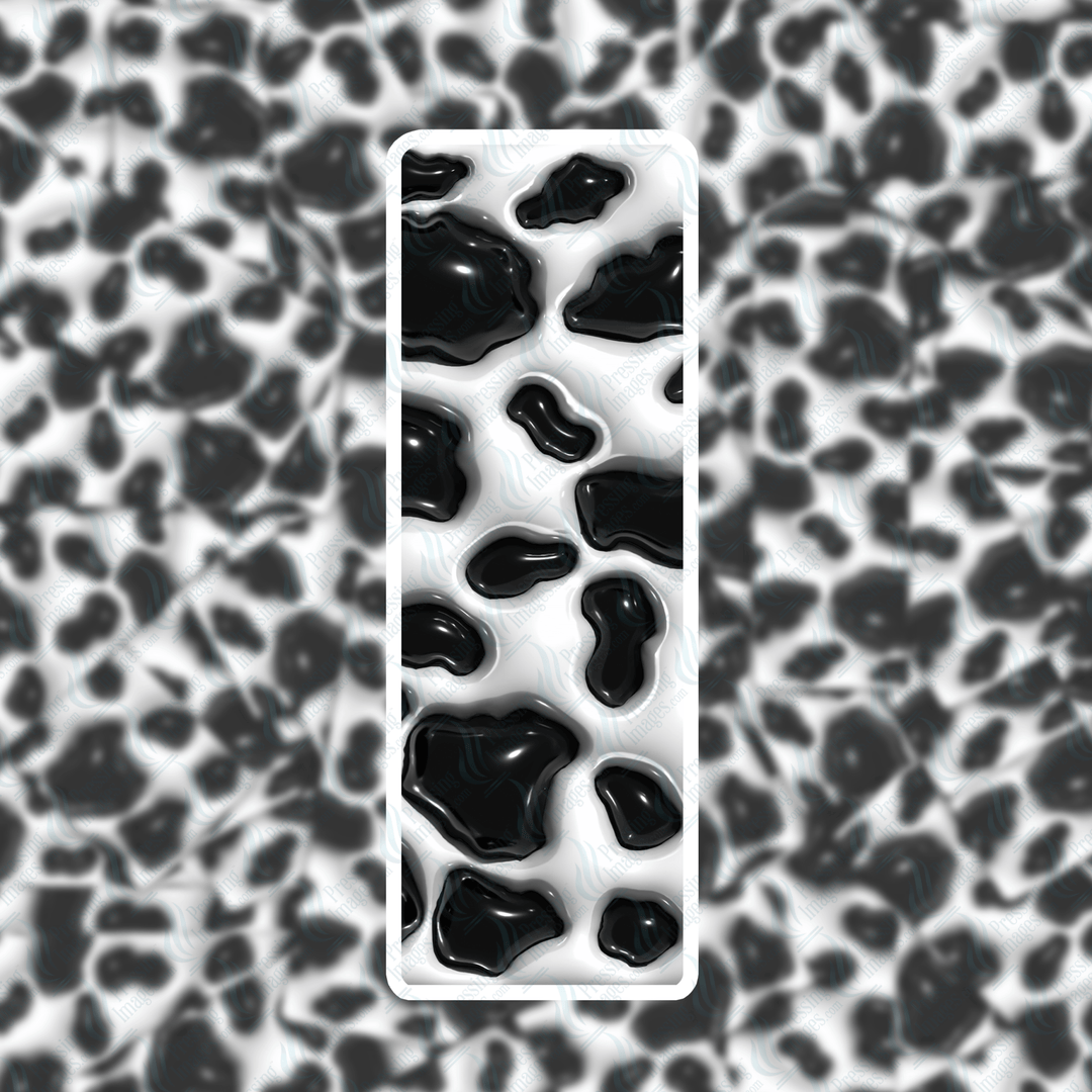 PI 0409 3D Inflated Cow Bookmark Decal & Acrylic Blank - Pressing Images