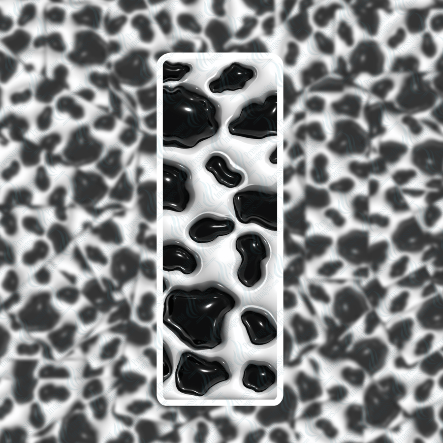 PI 0409 3D Inflated Cow Bookmark Decal & Acrylic Blank - Pressing Images