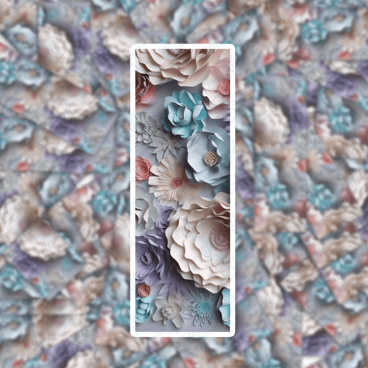 PI 0415 3D Paper Flower One Bookmark Decal & Acrylic Blank - Pressing Images