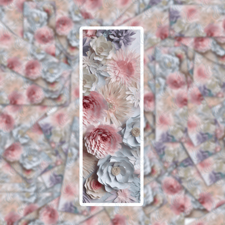 Pi 0417 3D Paper Flower Three Bookmark Decal & Acrylic Blank - Pressing Images