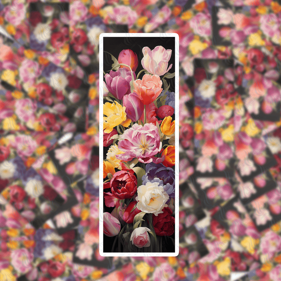 PI 394 Floral Tulips Bookmark Decal & Acrylic Blank - Pressing Images