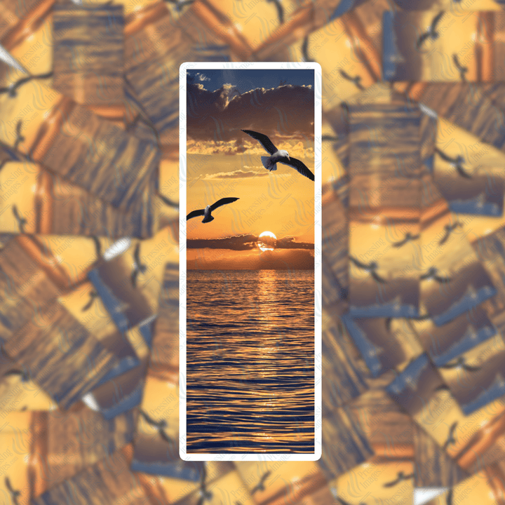 PI 397 Seagull Beach Bookmark Decal & Acrylic Blank - Pressing Images