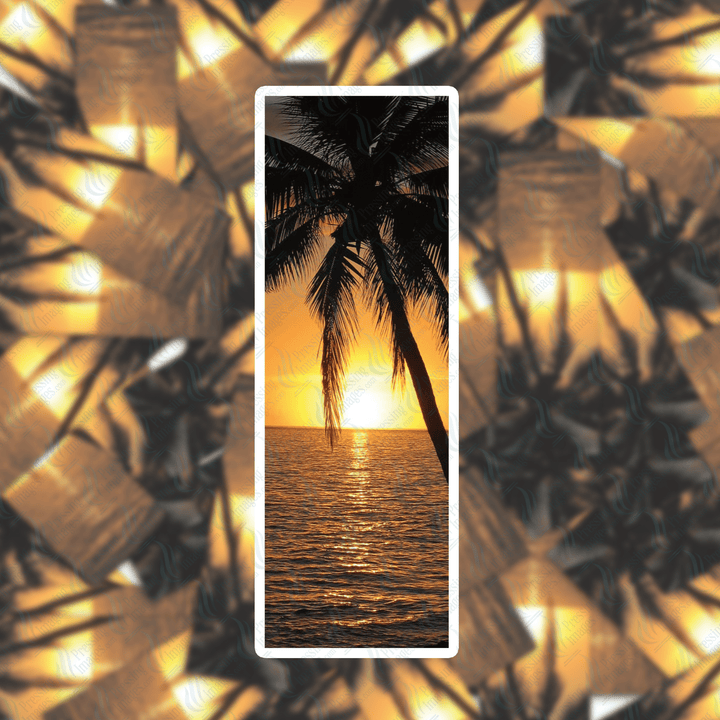 PI 400 Palm Tree Beach Bookmark Decal & Acrylic Blank - Pressing Images