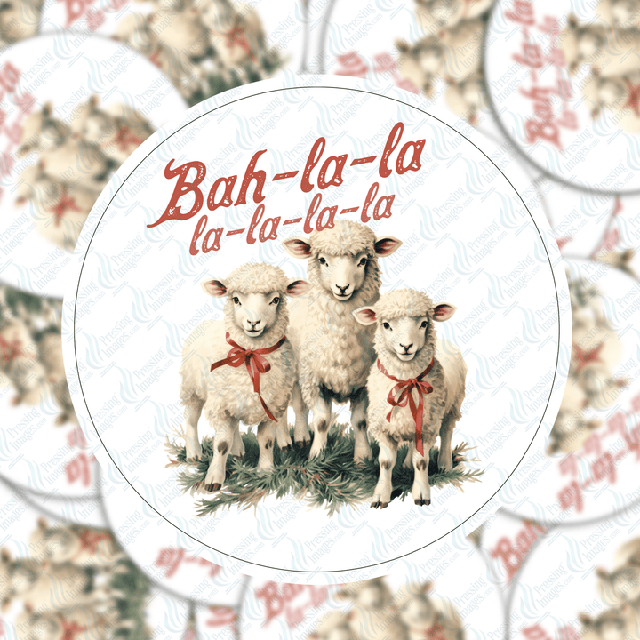 PI 5104 Bah lalala 3" Ornament Decal & Acrylic Blank - Pressing Images