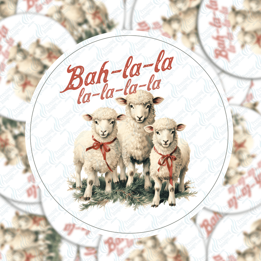 PI 5104 Bah lalala 3" Ornament Decal & Acrylic Blank - Pressing Images