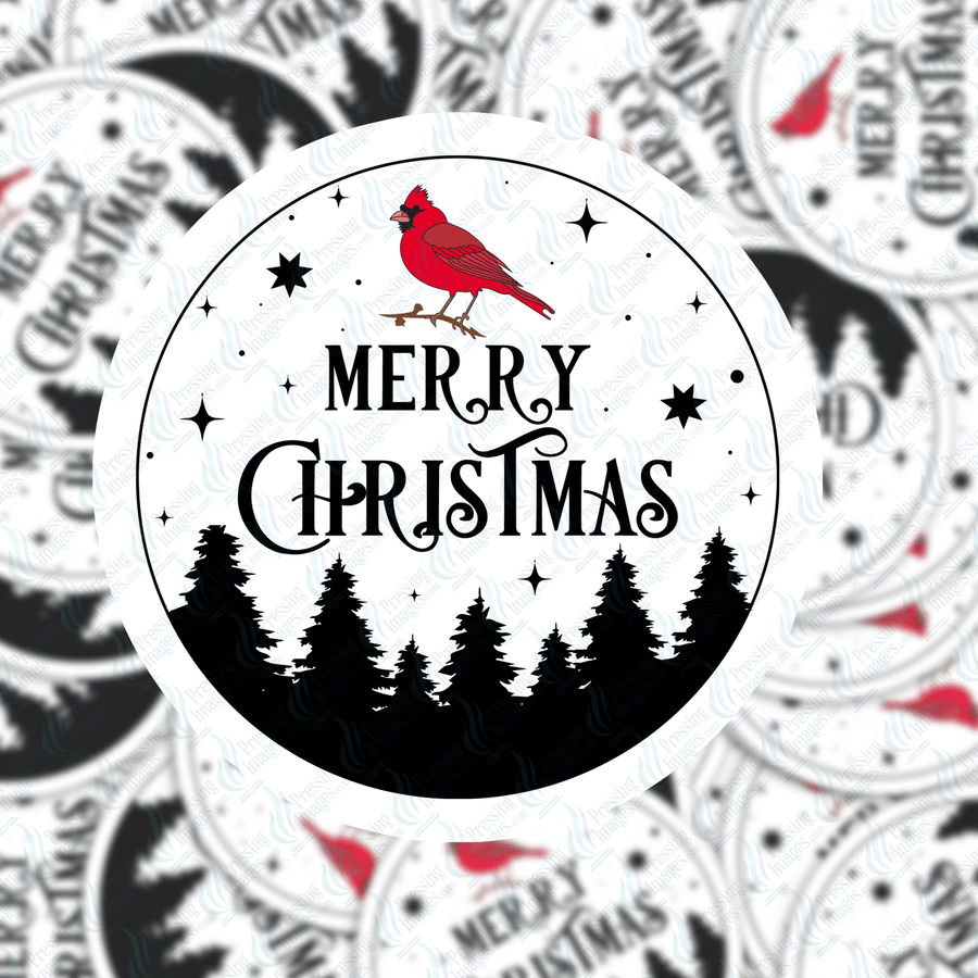 PI 5140 Cardinal 3" Decal & Acrylic Blank - Pressing Images