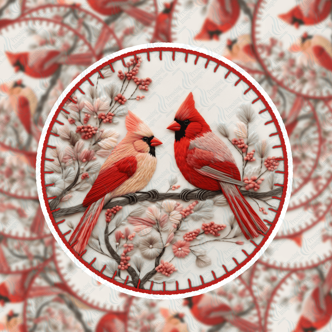 PI 5153 Felt Cardinal 3" Decal & Acrylic Blank - Pressing Images