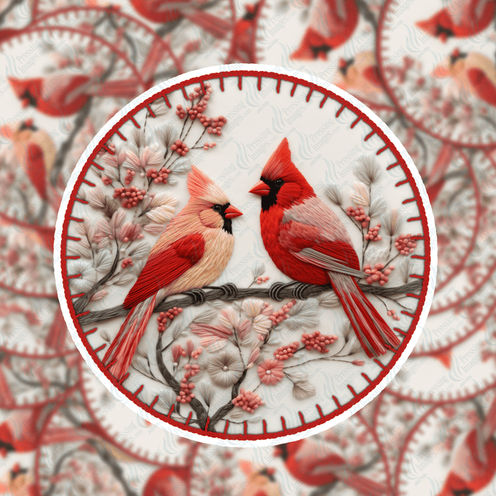 PI 5153 Felt Cardinal 3" Decal & Acrylic Blank - Pressing Images