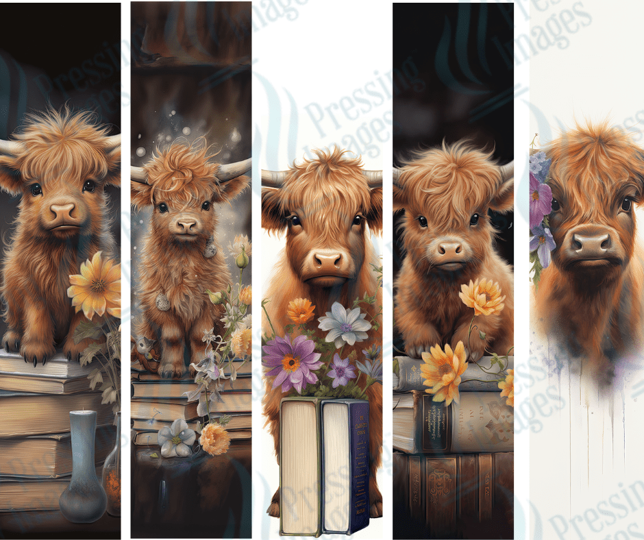 PW 6005 Highland Cow Bundle Pen Wraps - Pressing Images