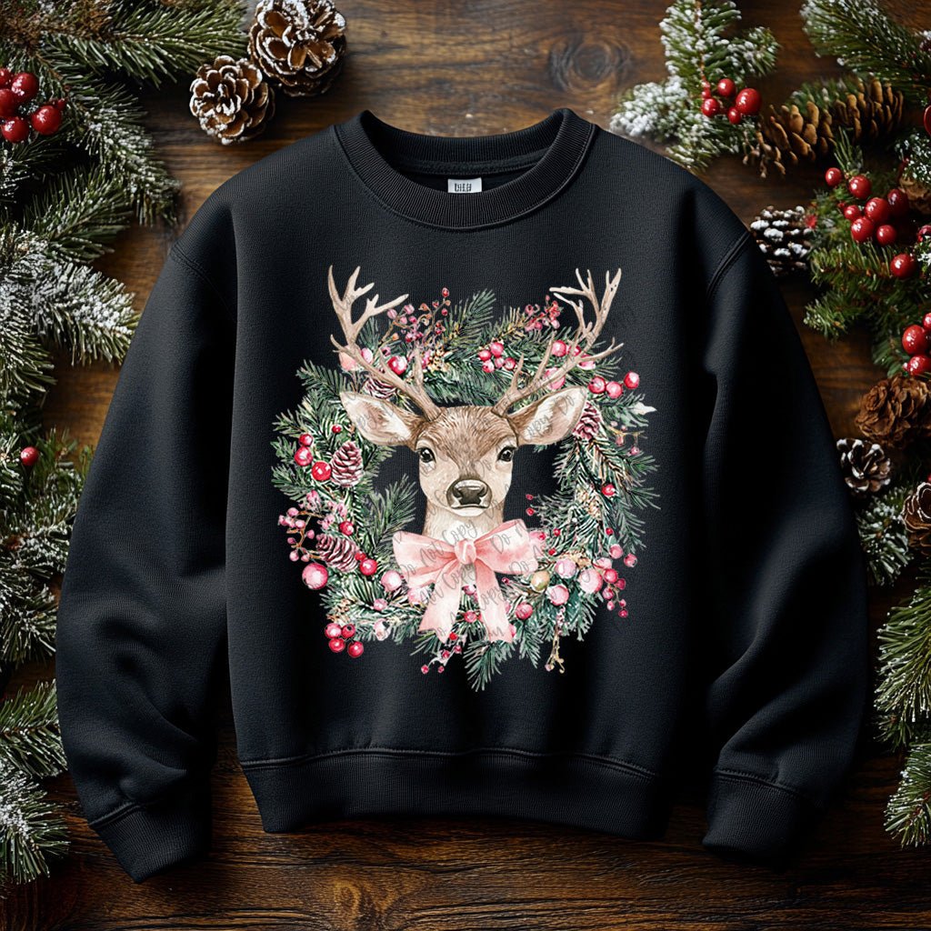RTW - Custom - Wreath Deer 3384 - Pressing Images