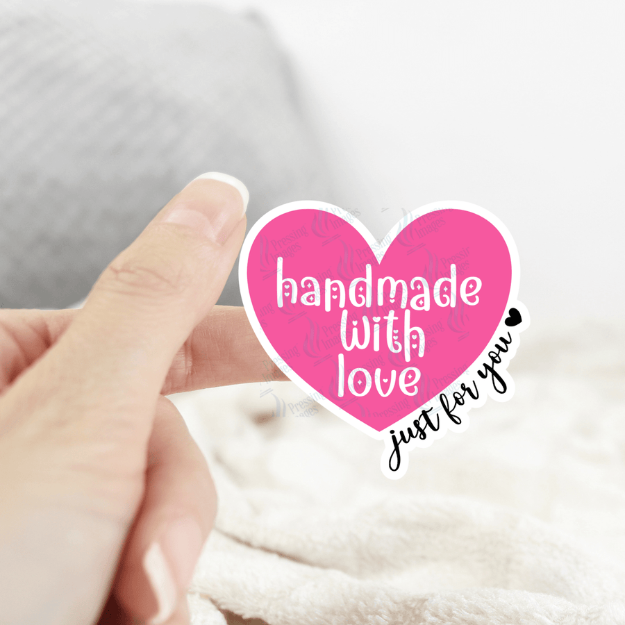 ST 005 Hot Pink Hand Made with Love - Pressing Images