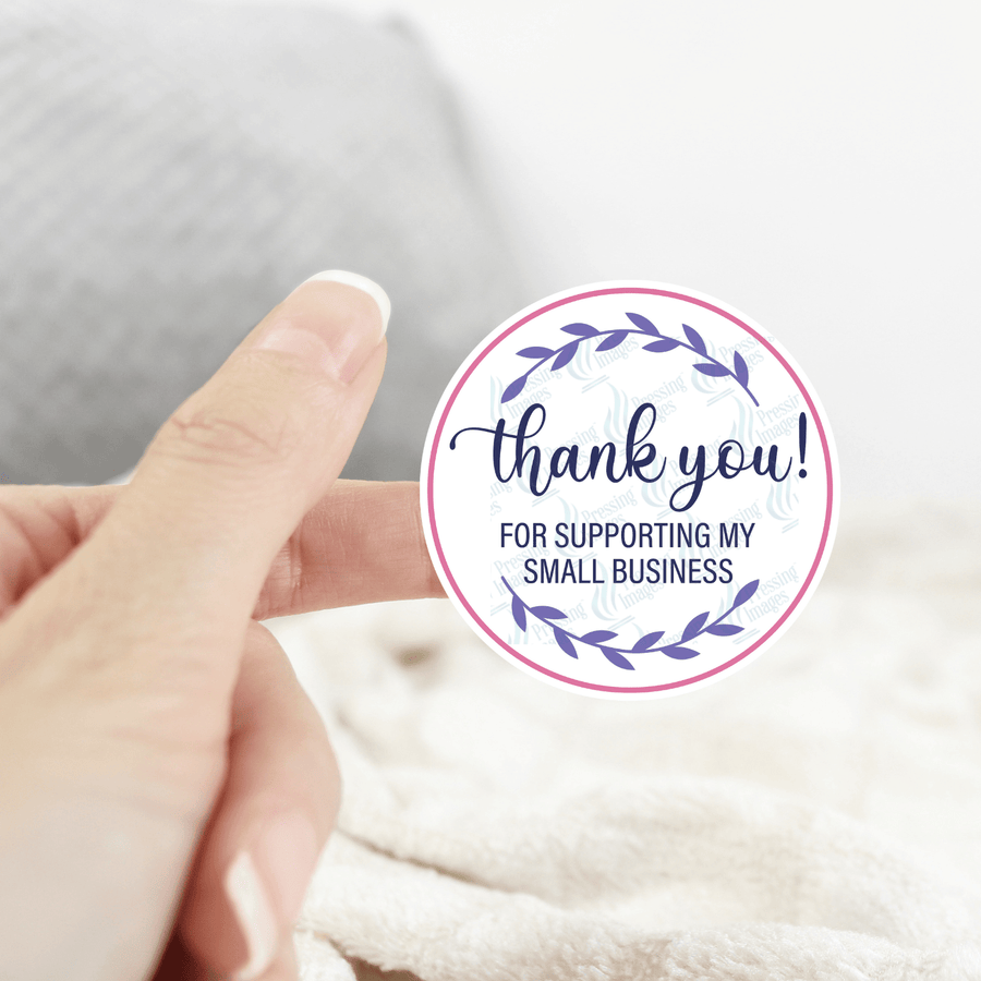 ST 014 Thank you purple wreath - Pressing Images