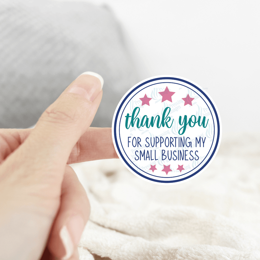 ST 023 Pink stars thank you - Pressing Images