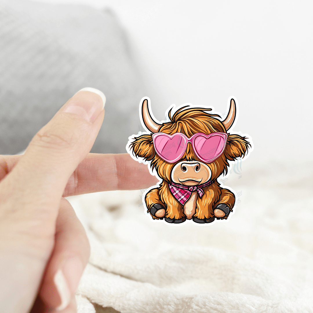 ST 063 Pink glasses cow 01 - Pressing Images