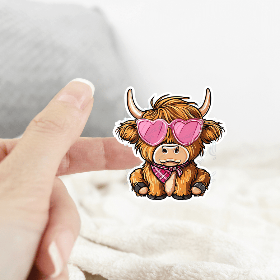 ST 063 Pink glasses cow 01 - Pressing Images