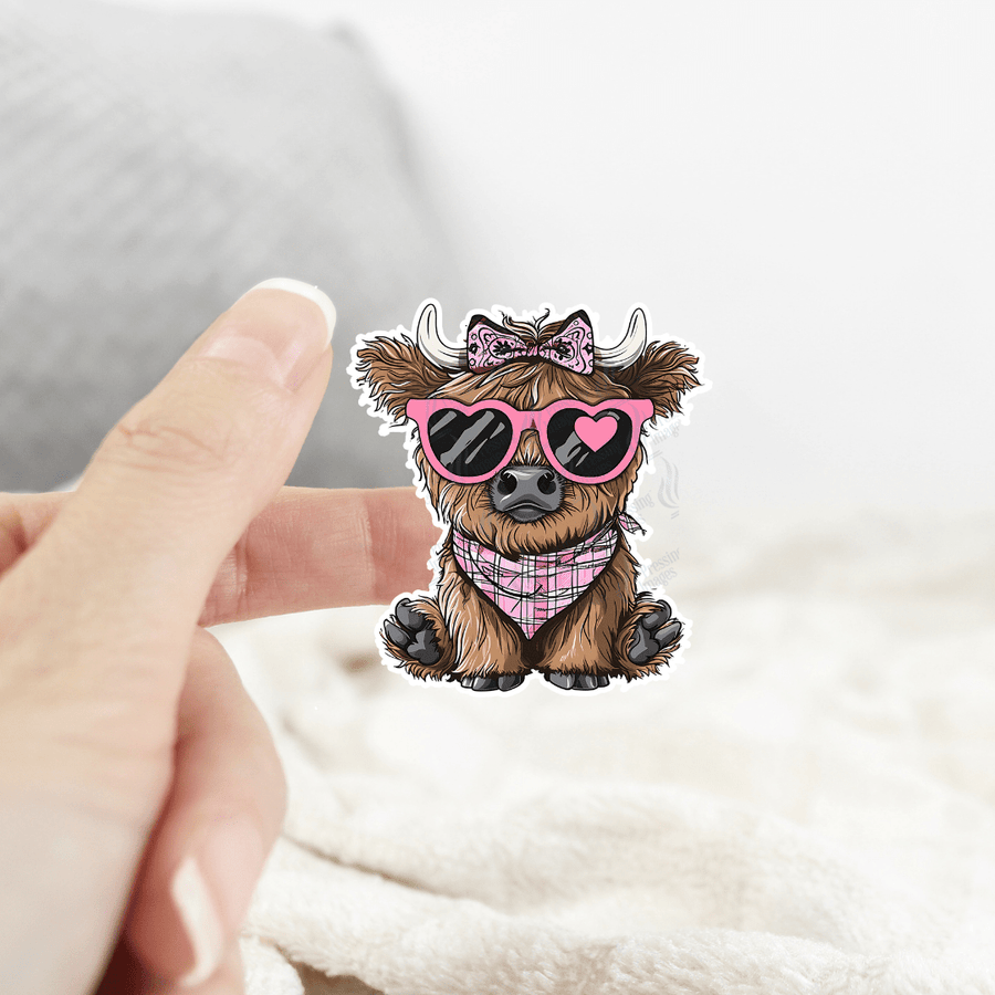 ST 065 Pink Glasses cow 03 - Pressing Images