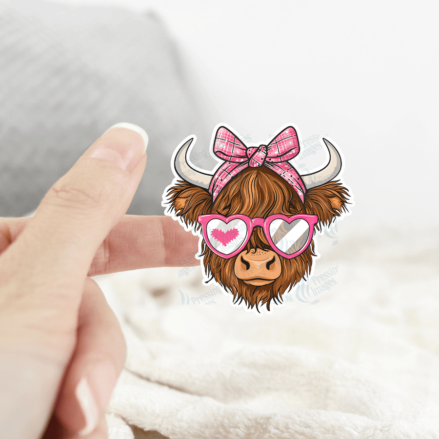 ST 066 Pink Glasses cow 04 - Pressing Images