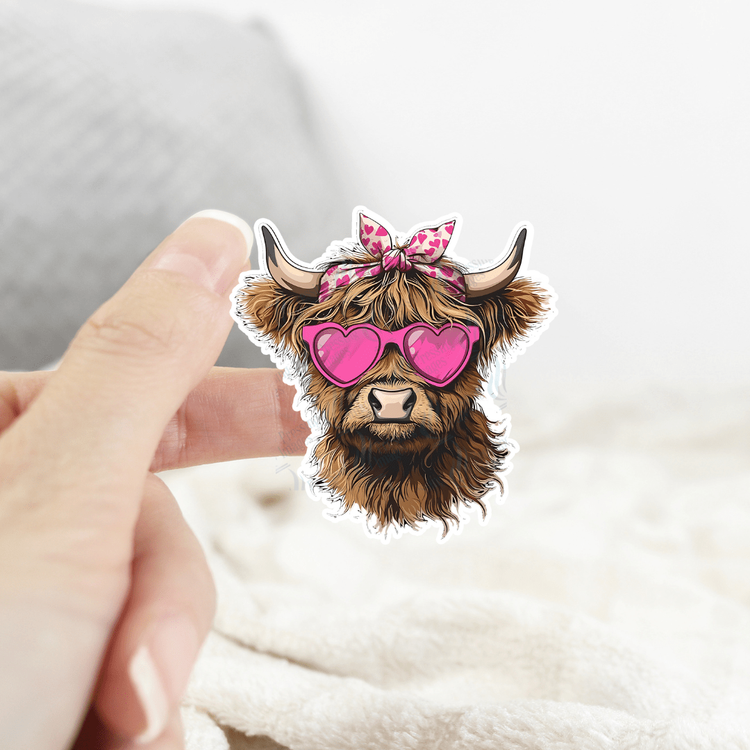 ST 067 Pink glasses cow 05 - Pressing Images