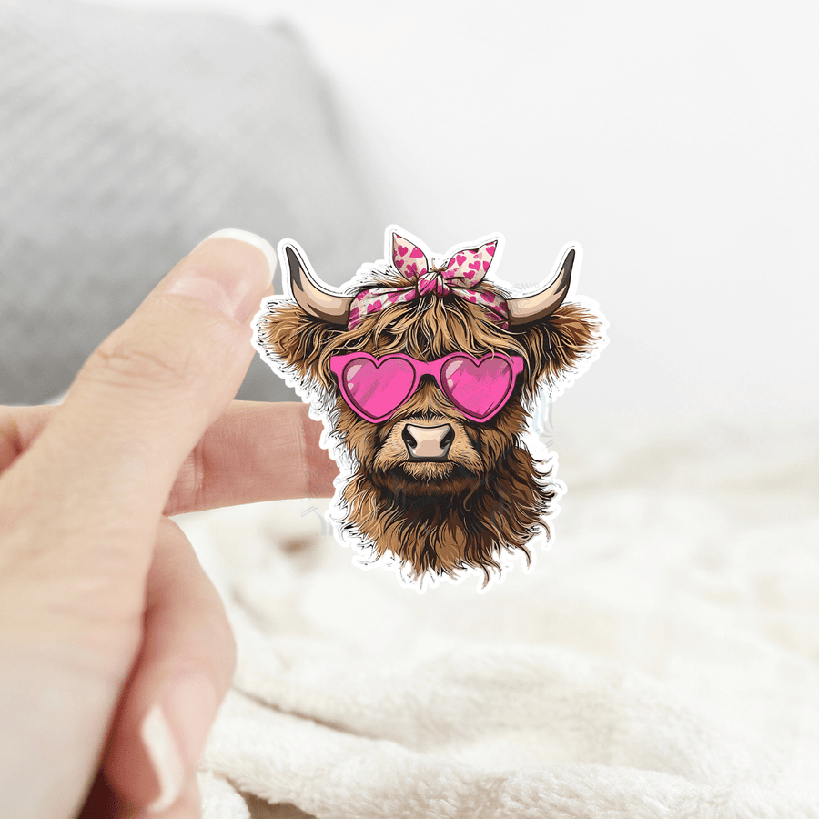 ST 067 Pink glasses cow 05 - Pressing Images