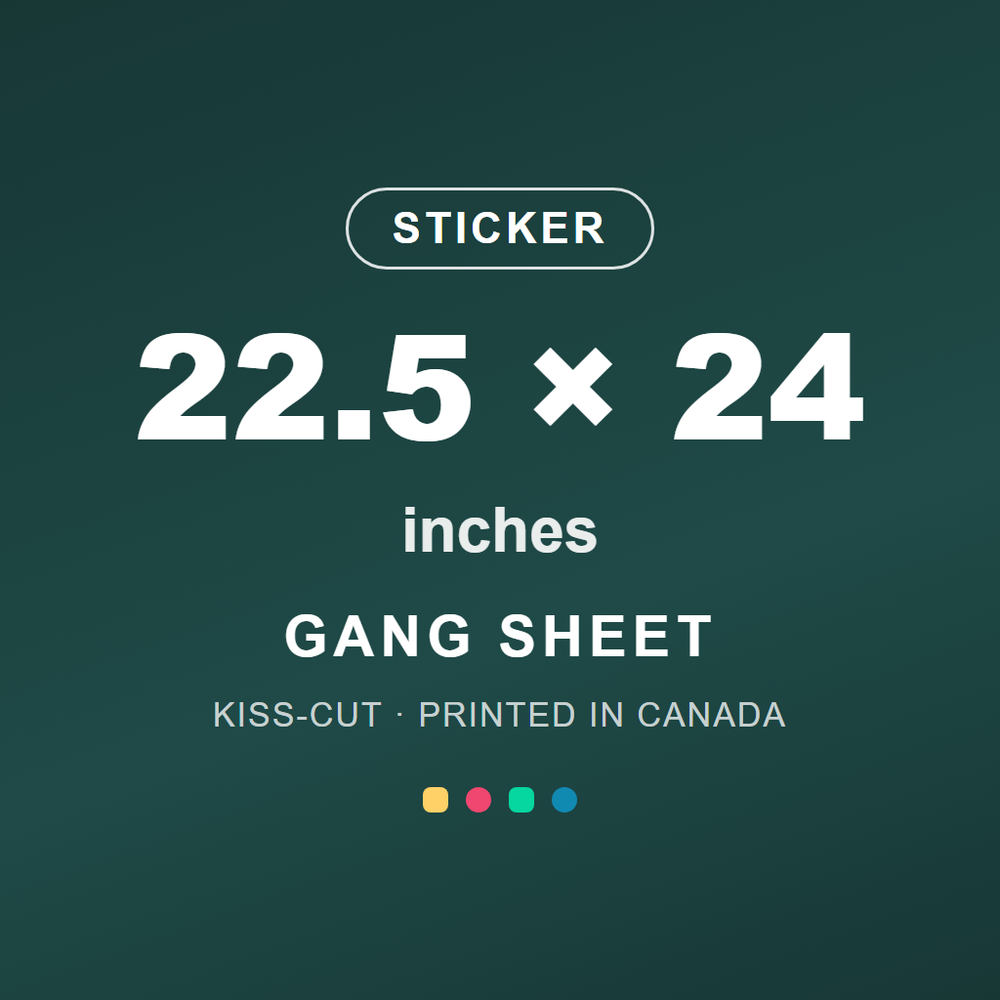 22.5 x 24 inch sticker gang sheet