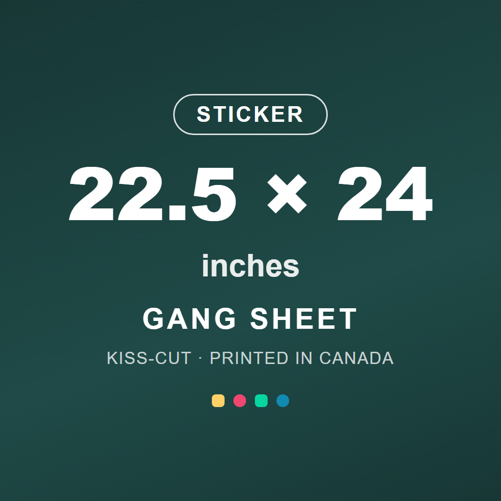 22.5 x 24 inch sticker gang sheet