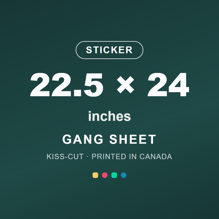 22.5 x 24 inch sticker gang sheet