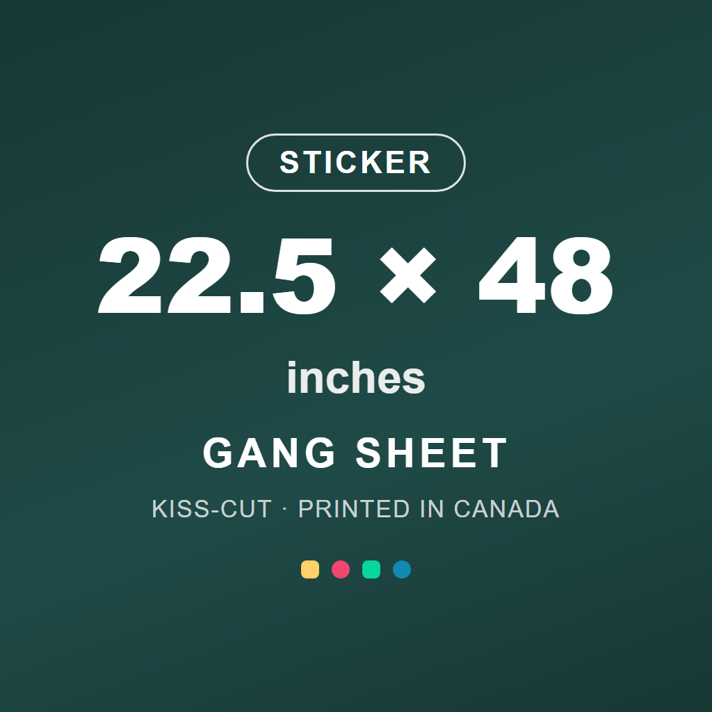 22.5 x 48 inch sticker gang sheet