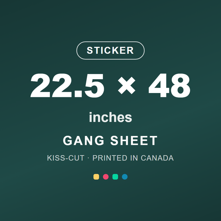 22.5 x 48 inch sticker gang sheet