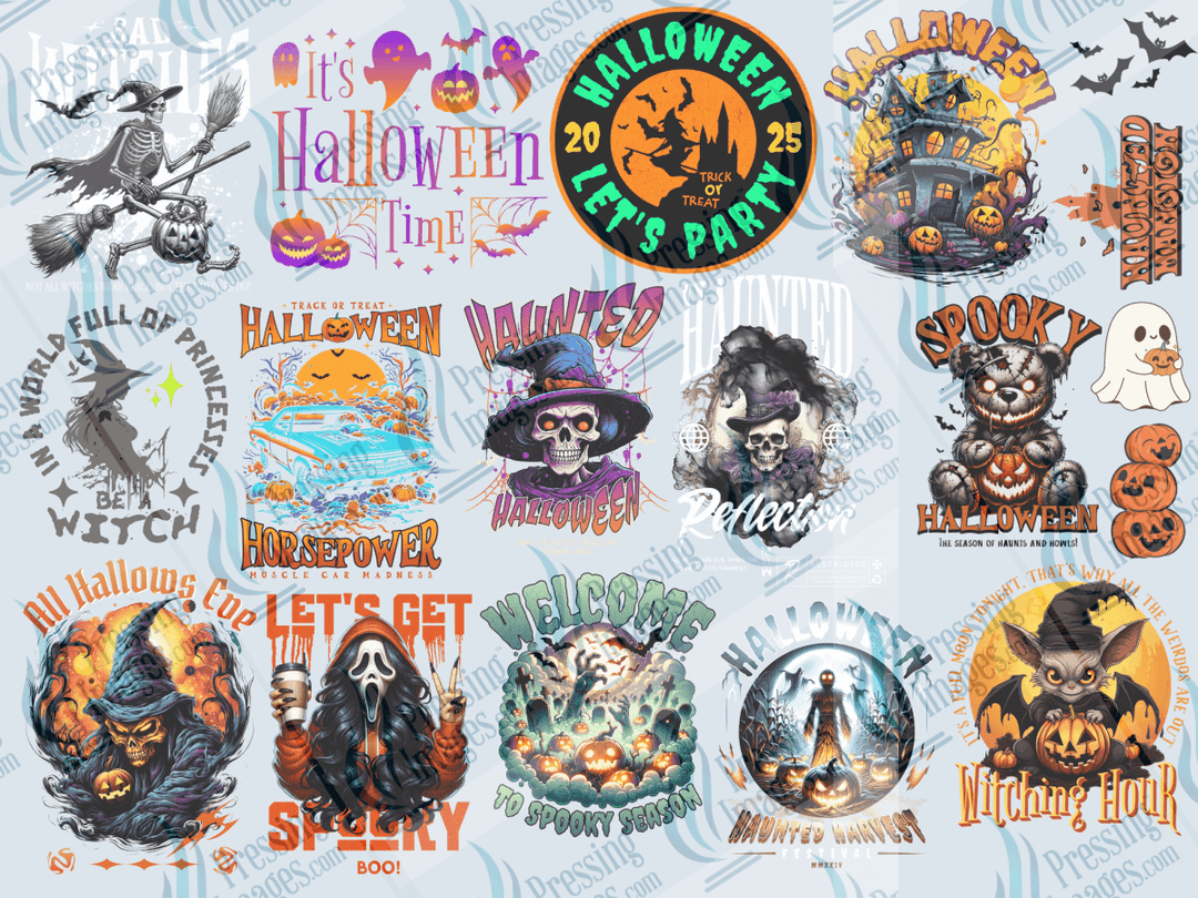 UVD 10000 12 X 16 Pre made Gangsheet Halloween - Pressing Images