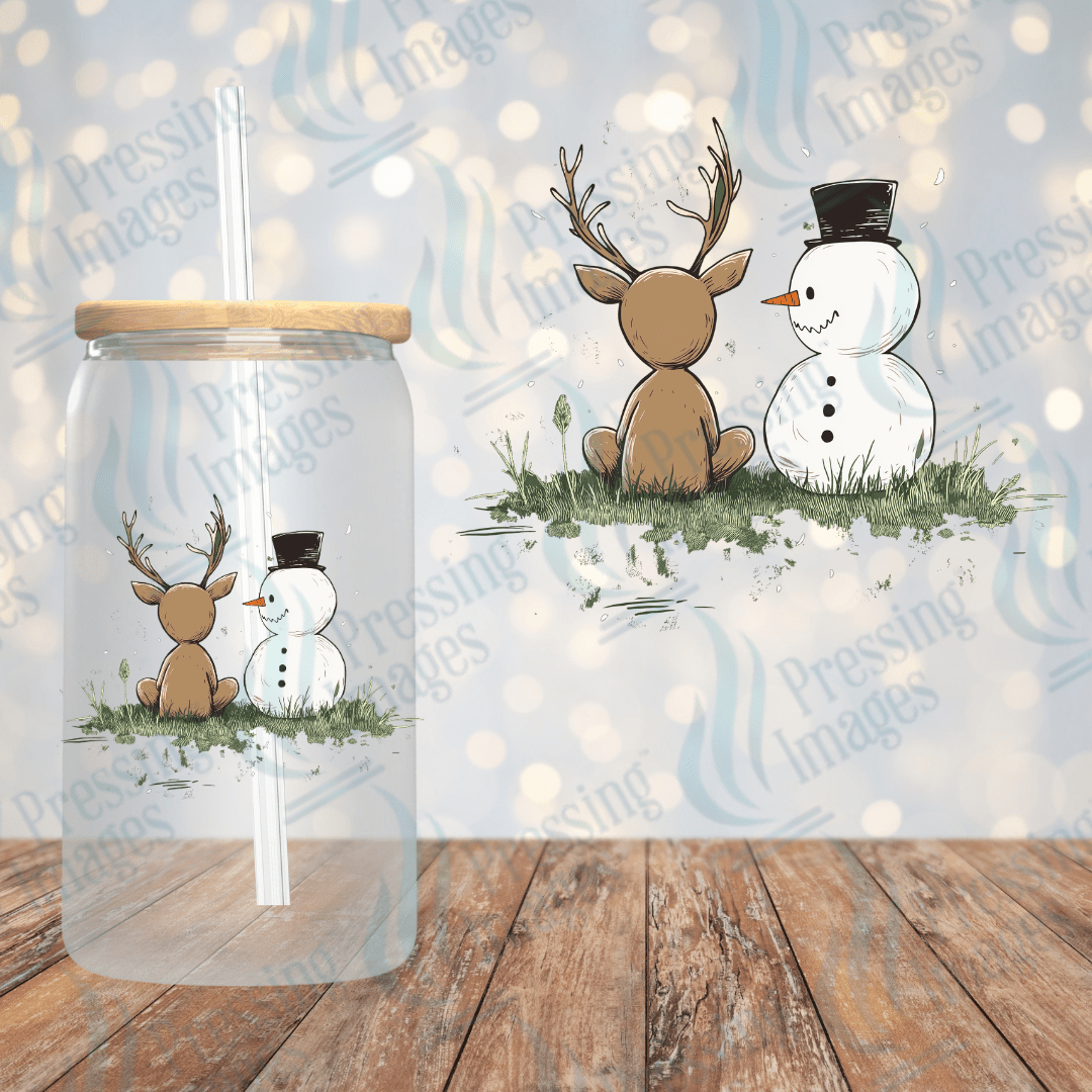 UVD 1744 Reindeer and snowman - Pressing Images