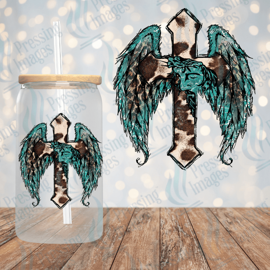 UVD 1780 Cross with angel wings - Pressing Images