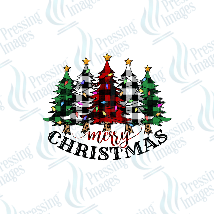 Merry Christmas Plaid Trees | Pressing Images (#1830)