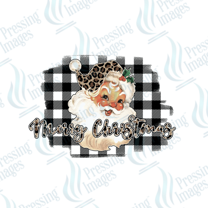 Merry Christmas Buffalo Plaid Santa | Pressing Images (#1835)