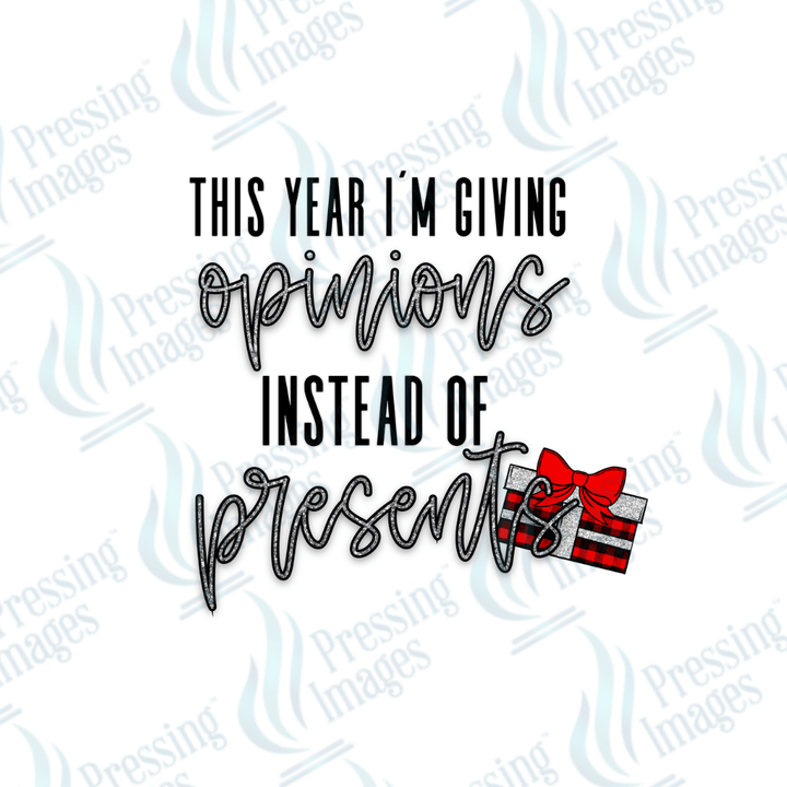 UVD 1840 This year I'm giving opinions - Pressing Images