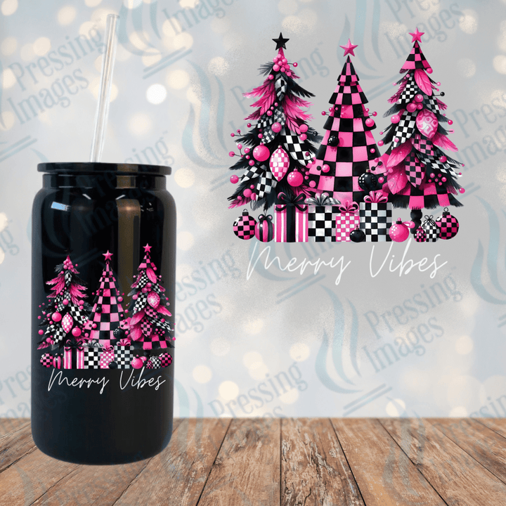 Pink Trees Merry Vibes | Pressing Images (#1928)