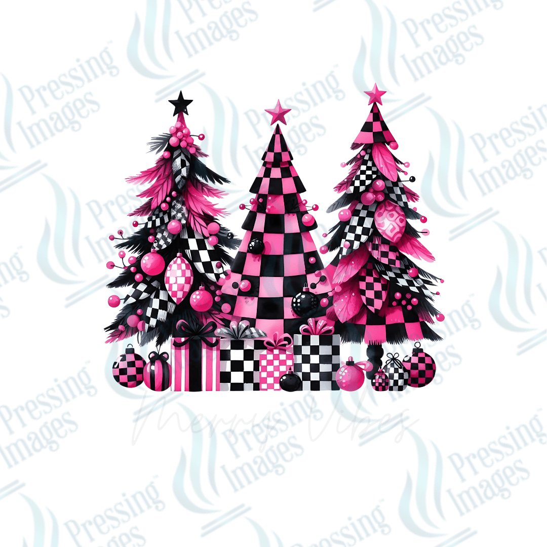 Pink Trees Merry Vibes | Pressing Images (#1928)