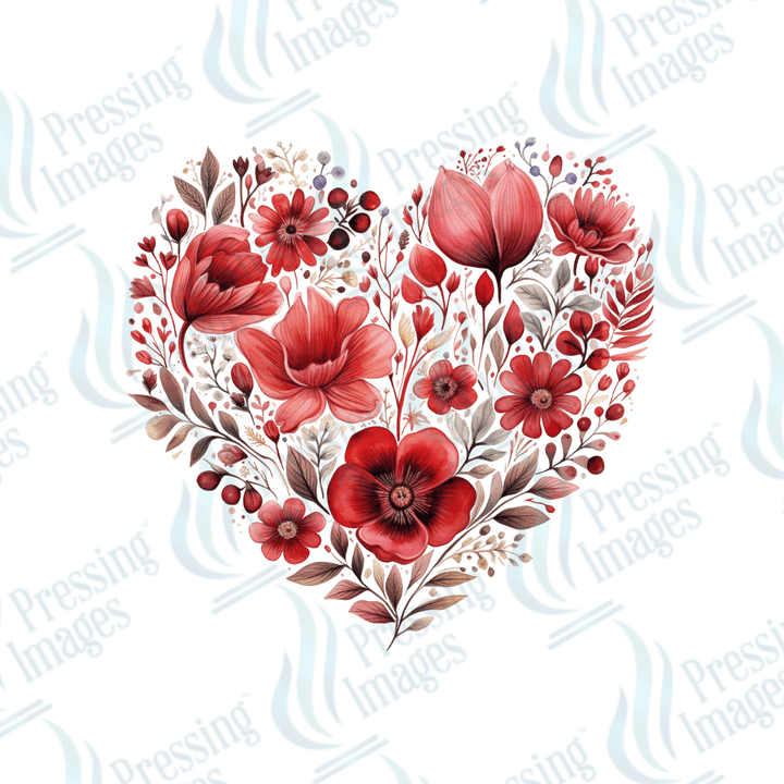 UVD 2041 Floral heart - Pressing Images
