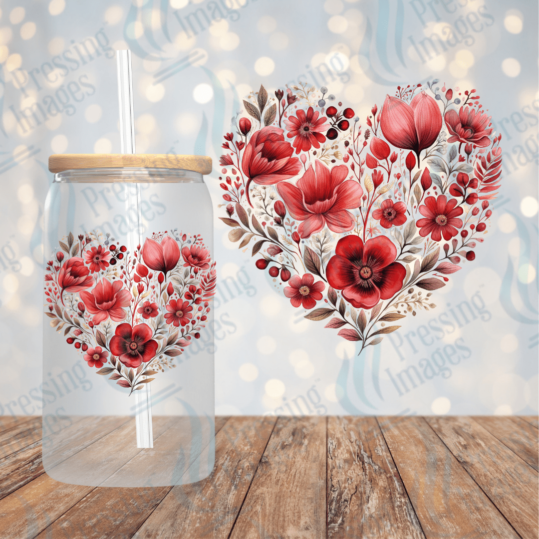 UVD 2041 Floral heart - Pressing Images