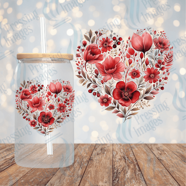 UVD 2041 Floral heart - Pressing Images