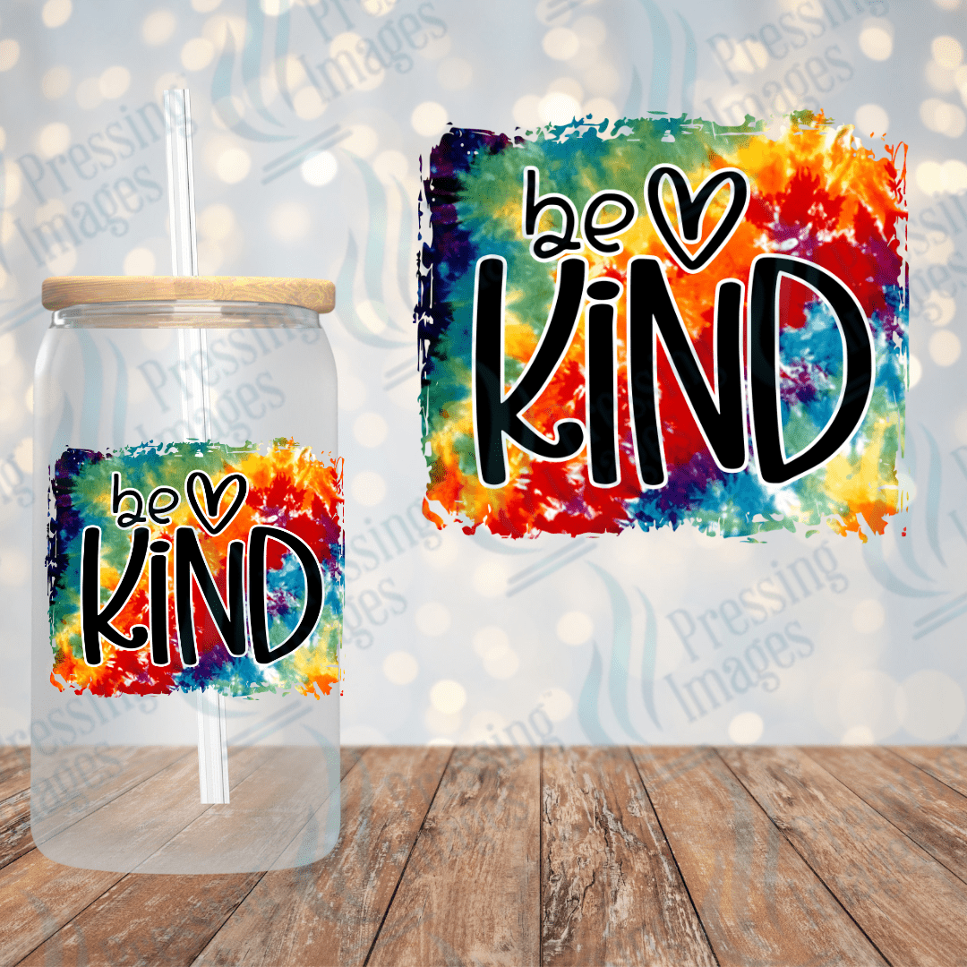 UVD 2113 Be kind tie dye - Pressing Images